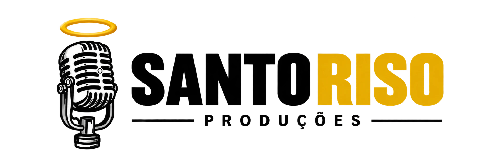 Logomarca horizontal · Colorida — Santo Riso Produções